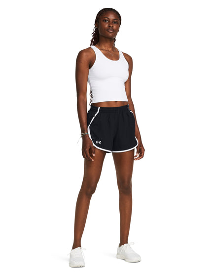 Under Armour Fly-By 3" Shorts - Black/Whiteimage4- The Sports Edit