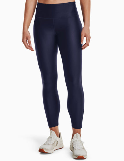 Under Armour HeatGear Armour No-Slip Waistband Ankle Leggings - Midnight Navy/Whiteimage1- The Sports Edit