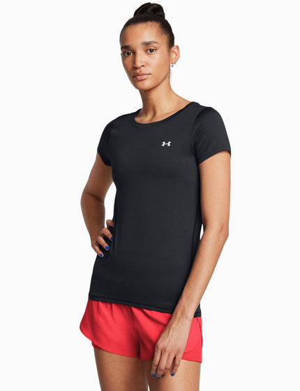 Under Armour HeatGear Armour Short Sleeve - Black/Whiteimage1- The Sports Edit