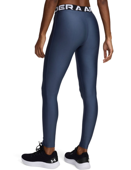 Under Armour HeatGear Leggings - Downpour Grey/Whiteimage2- The Sports Edit