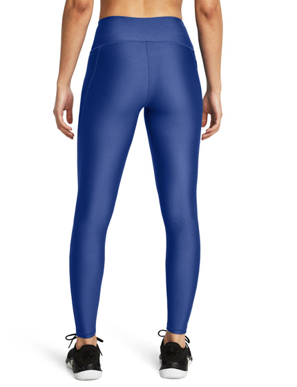 Under Armour HeatGear No-Slip Waistband Full-Length Leggings - Tech Blue/Whiteimage2- The Sports Edit