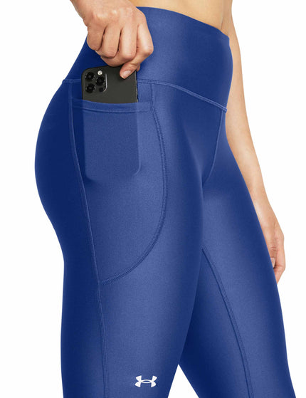 Under Armour HeatGear No-Slip Waistband Full-Length Leggings - Tech Blue/Whiteimage3- The Sports Edit