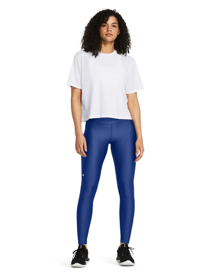 Under Armour HeatGear No-Slip Waistband Full-Length Leggings - Tech Blue/Whiteimage4- The Sports Edit