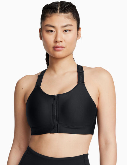 Under Armour Infinity 2.0 High Zip Sports Bra - Blackimage1- The Sports Edit