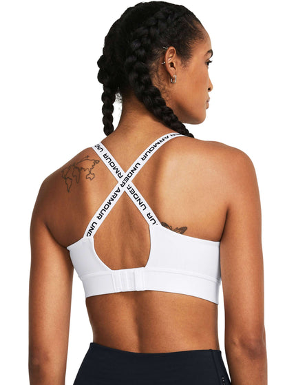 Under Armour Infinity 2.0 Mid Sports Bra - White/Blackimage2- The Sports Edit