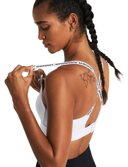 Under Armour Infinity 2.0 Mid Sports Bra - White/Blackimage3- The Sports Edit