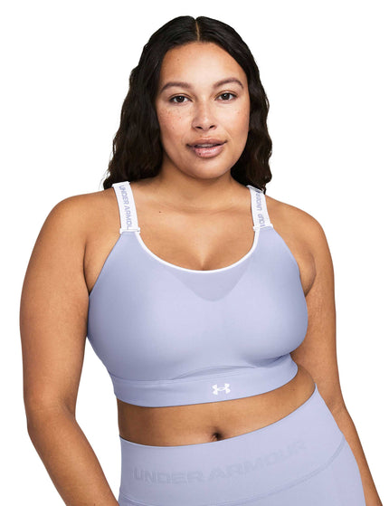 Under Armour Infinity 2.0 High Sports Bra - Celeste/Whiteimage1- The Sports Edit