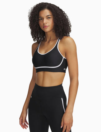 Infinity Mid Piped Sports Bra - Black/White