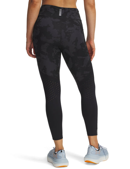 Under Armour Launch Printed Ankle Tights - Black/Reflectiveimage2- The Sports Edit