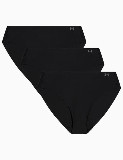 Under Armour Pure Stretch 3-Pack No Show Bikini - Black/Steelimage4- The Sports Edit