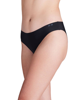 Pure Stretch 3-Pack No Show Bikini - Black/Steel