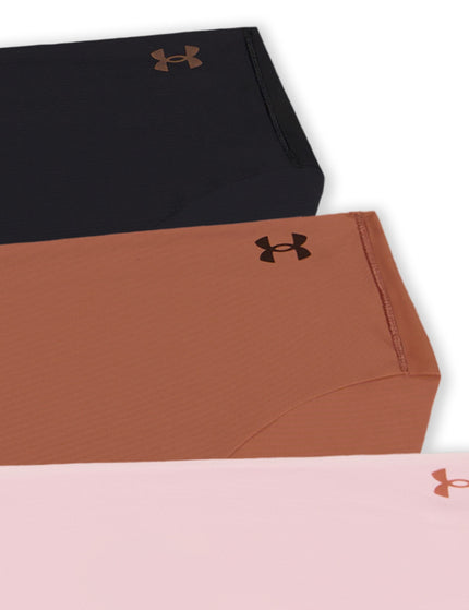 Under Armour Pure Stretch 3-Pack No Show Bikini - Prime Pink/Sequoia/Blackimages3- The Sports Edit