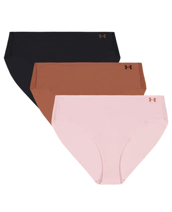 Pure Stretch 3-Pack No Show Bikini - Prime Pink/Sequoia/Black