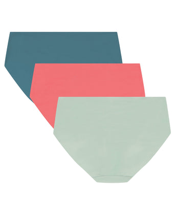 Pure Stretch 3-Pack No Show Hipster - Enamel Blue/Bittersweet Pink/Boundless Blue