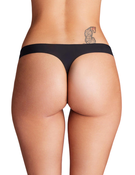 Under Armour Pure Stretch 3-Pack No Show Thong - Black/Steelimage4- The Sports Edit