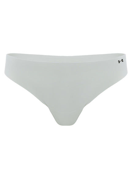 Under Armour Pure Stretch 3-Pack No Show Thong - Grey Dawn/Hydro Green/Silica Greenimage2- The Sports Edit