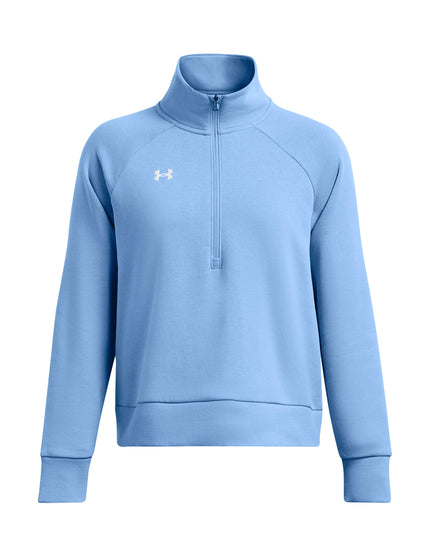 Under Armour Rival Fleece 1/2 Zip - Horizon Blueimage4- The Sports Edit