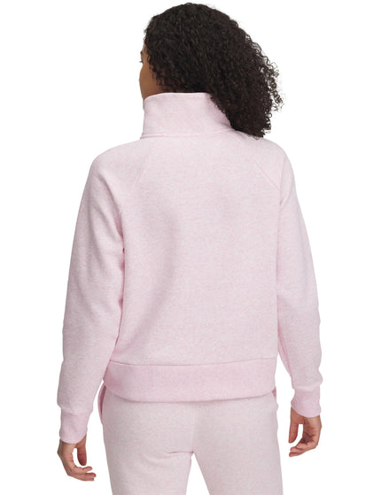 Under Armour Rival Fleece 1/2 Zip - Prime Pink/Whiteimages2- The Sports Edit