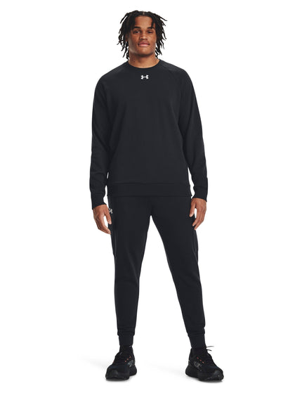 Under Armour Rival Fleece Crew - Black/Whiteimage4- The Sports Edit