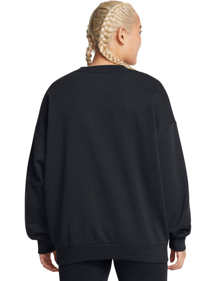 Under Armour Rival Fleece Oversized Crew - Black/Whiteimage2- The Sports Edit
