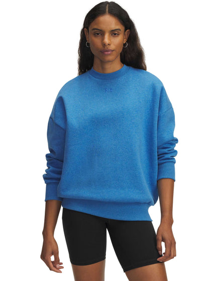 Under Armour Rival Fleece Oversized Crew - Blue Atlantis/Light Heatherimages1- The Sports Edit
