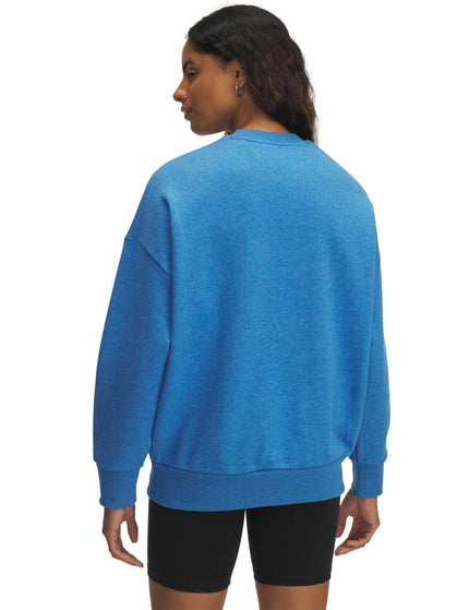Under Armour Rival Fleece Oversized Crew - Blue Atlantis/Light Heatherimages2- The Sports Edit