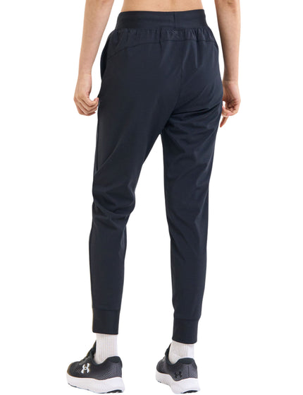 Under Armour Rival High-Rise Woven Pants - Black/Whiteimage2- The Sports Edit