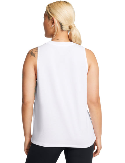 Under Armour Rival Muscle Tank - White/Blackimage2- The Sports Edit