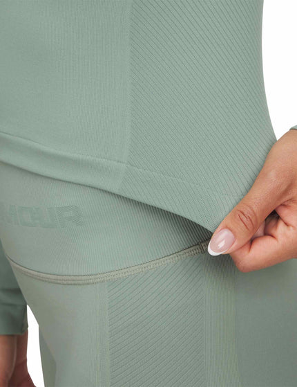 Under Armour Train Seamless Long Sleeve - Silica Green/Whiteimage5- The Sports Edit