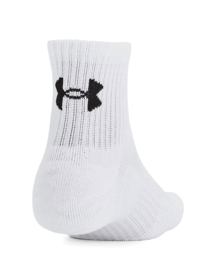 Under Armour Training Cotton 3-Pack Quarter Socks - Whiteimage5- The Sports Edit