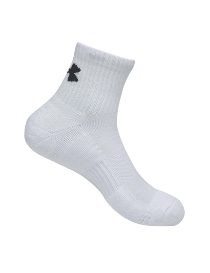 Under Armour Training Cotton 3-Pack Quarter Socks - Whiteimage4- The Sports Edit