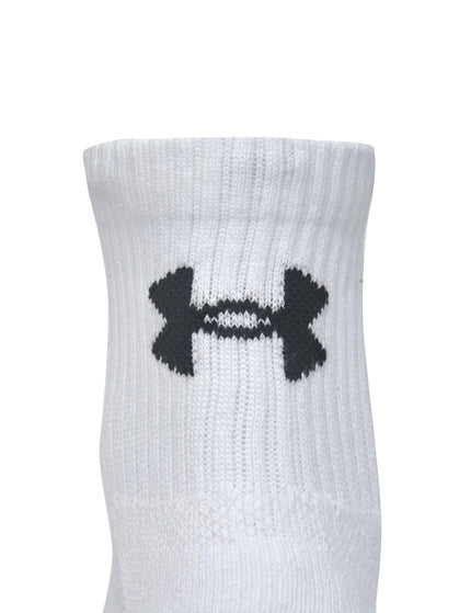Under Armour Training Cotton 3-Pack Quarter Socks - Whiteimage6- The Sports Edit
