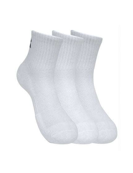 Under Armour Training Cotton 3-Pack Quarter Socks - Whiteimage3- The Sports Edit