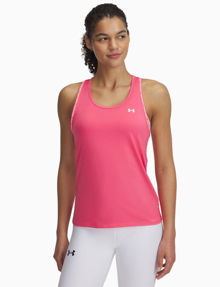 Under Armour UA Tech Knockout Tank - Super Pink/Whiteimage1- The Sports Edit