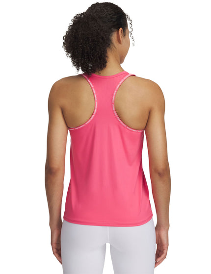 Under Armour UA Tech Knockout Tank - Super Pink/Whiteimage2- The Sports Edit