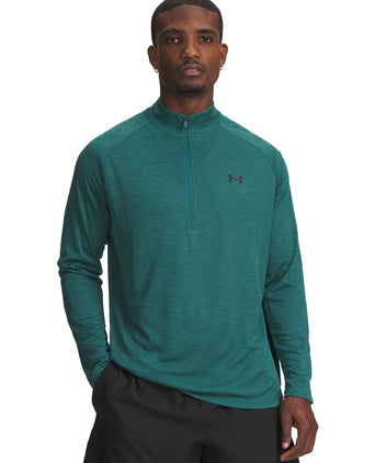 Tech Textured 1/2 Zip - Rack Green/Black