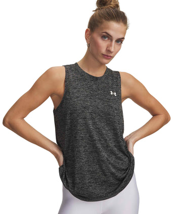 UA Tech Twist Tank - Black/White