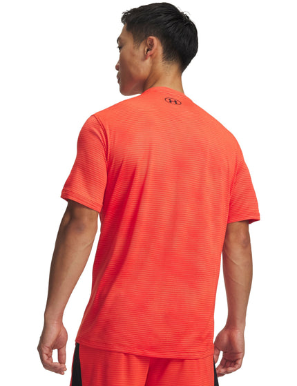 Under Armour Tech Vent VHS Jacquard Short Sleeve - T-Shirt - Venom Red/Blackimages2- The Sports Edit