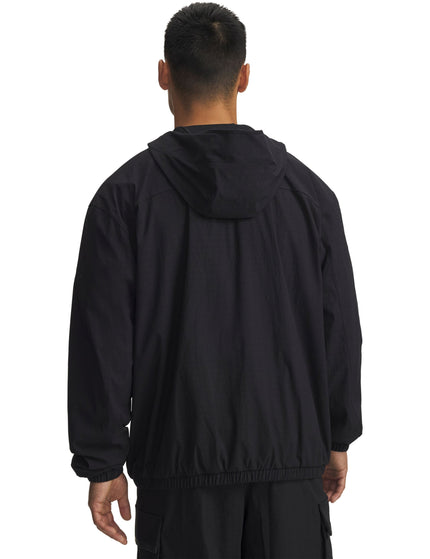 Under Armour Unstoppable Text Woven Jacket - Black/Blackimage2- The Sports Edit