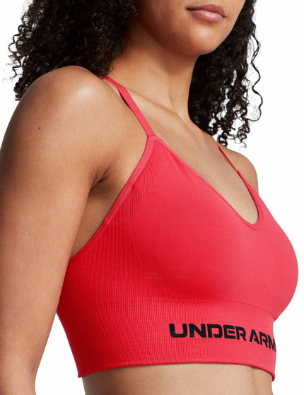 Under Armour Vanish Seamless Low Sports Bra - Racer Red/Blackimage3- The Sports Edit