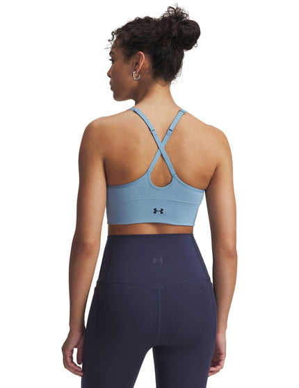 Under Armour Vanish Seamless Low Sports Bra - Blue Smoke/Washed Navyimage4- The Sports Edit