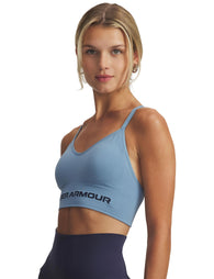 Under Armour Vanish Seamless Low Sports Bra - Blue Smoke/Washed Navyimage1- The Sports Edit