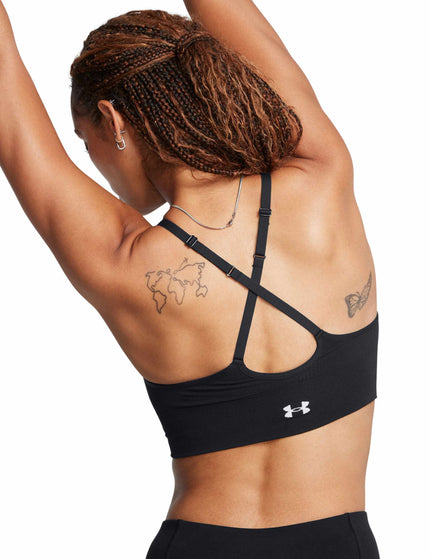 Under Armour Vanish Seamless Low Sports Bra - Black/Whiteimage2- The Sports Edit