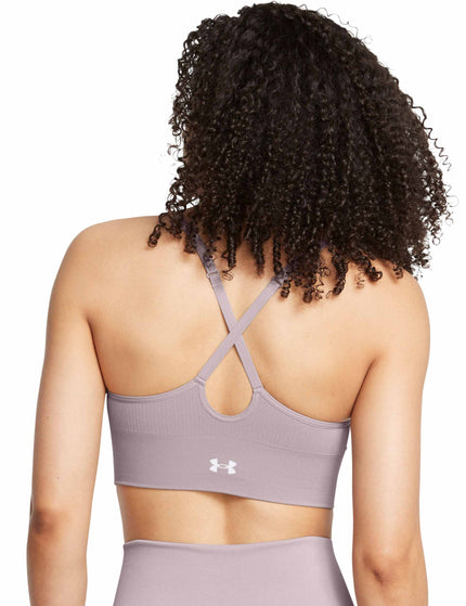 Under Armour Vanish Seamless Low Sports Bra - Tetra Grey/Whiteimage2- The Sports Edit