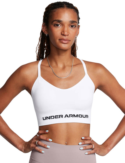 Under Armour Vanish Seamless Low Sports Bra - White/Blackimage1- The Sports Edit