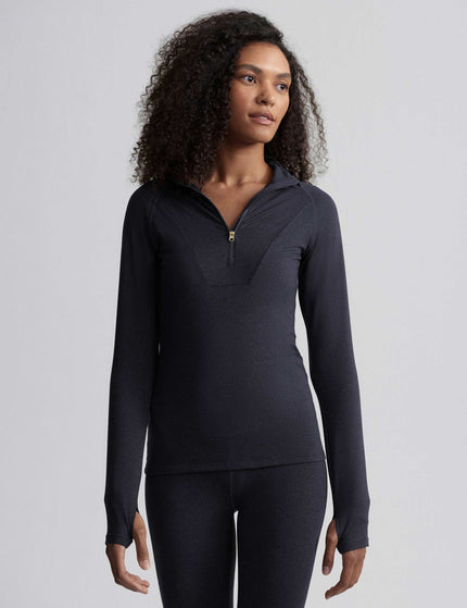 Varley Always Warm Half-Zip Base Layer Top - Black Marlimage1- The Sports Edit