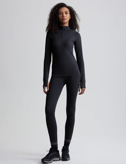 Varley Always Warm Half-Zip Base Layer Top - Black Marlimage4- The Sports Edit