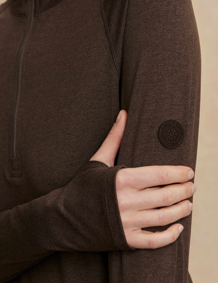 Varley Always Warm Half-Zip Base Layer Top - Deep Chocolate Marlimages5- The Sports Edit