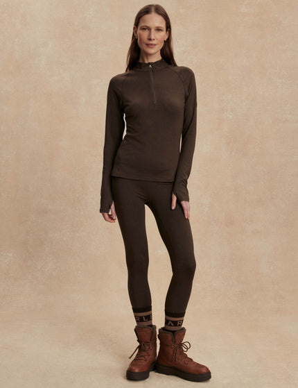 Varley Always Warm Half-Zip Base Layer Top - Deep Chocolate Marlimages7- The Sports Edit
