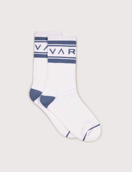 Varley Astley Active Sock - White/Ash Blueimage1- The Sports Edit